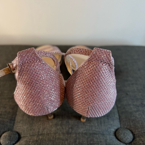 Badgley Mischka Pink jeweled Strappy Heels - Picture 6 of 7